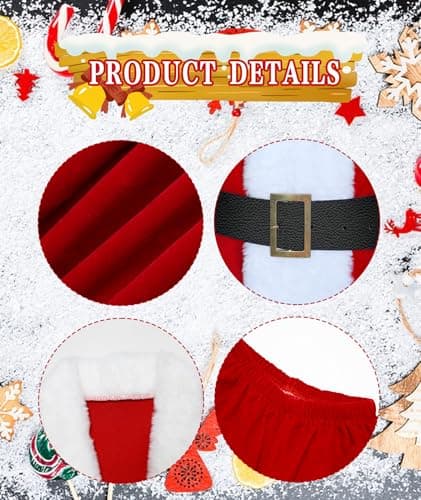 PrettyQueen Boys Santa Claus Costume, Children's Santa Costume, Kids Xmas Santa Suit Christmas Outfit for Halloween Cosplay - Thumbnail 4