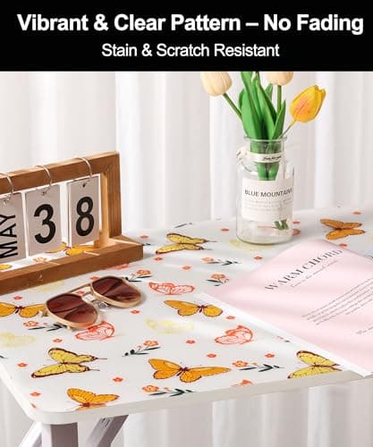 Cooyes Shelf & Drawer Liner for Kitchen Cabinets Non-Adhesive, Waterproof and Washable EVA Shelf Paper, Protect & Decorate Dresser, Bathroom, and Cupboards (Colorful Butterfly, 17.7" W x 78.7" L) - Thumbnail 5