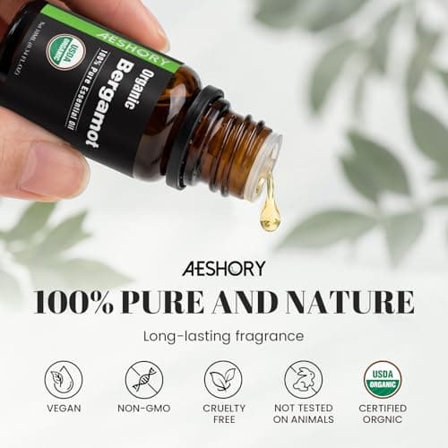 Organic Essential Oils Gift Set, Top 10x10ML-100% Pure Natural Aromatherapy for Diffusers, Humidifiers, Candle Making, Peppermint, Tea Tree, Lavender, Frankincense, Lemongrass, Eucalyptus & More - Thumbnail 2