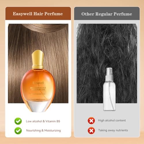 EASYWELL Hair Perfume for Women, Leave In Conditioner Spray, Mothers day gifts, Hair Spray Women with Vitamin B5, Violet Vanilla Orchid, 2.5 Fl Oz - Thumbnail 3