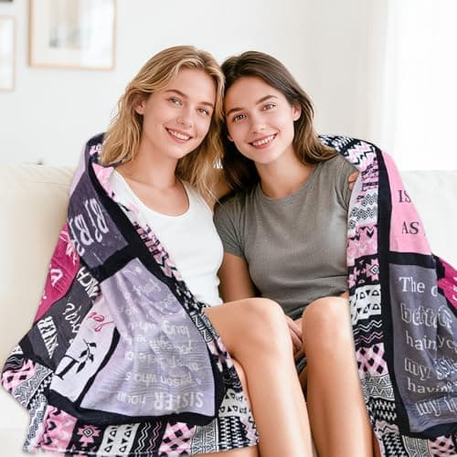 Sister Birthday Gifts Blanket from Sis– 310GSM Lightweight Plush Fuzzy Cozy Soft Warm Flannel Throw for Sister Women Adults, Thoughtful Present for Birthday Christmas, 50"x60" - Thumbnail 5