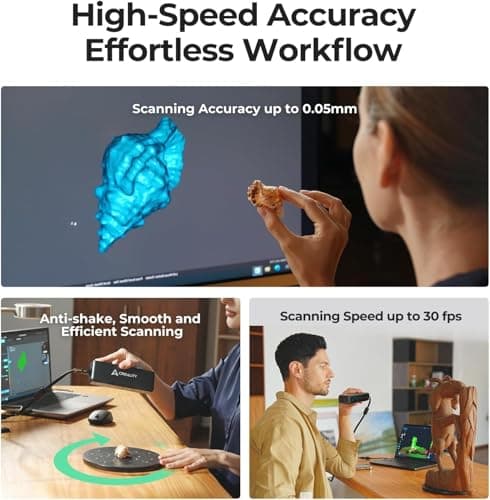 Creality Otter Lite Basic 3D Scanner for 3D Printing & Reverse Engineering, Auto Scanning Handheld Device with 0.05mm High Precision, Color Texture & Portable Design for DIY - Thumbnail 4
