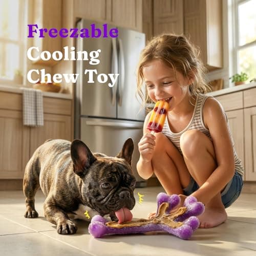 Frienhund 2 Pack Indestructible Dog Chew Toys for Aggressive Chewers - XL Textured Cactus with Grooves for Peanut Butter & Yogurt, Beef Nylon Bones for Large Dogs 20-90 lbs, Easy Chew & Long Lasting - Thumbnail 5