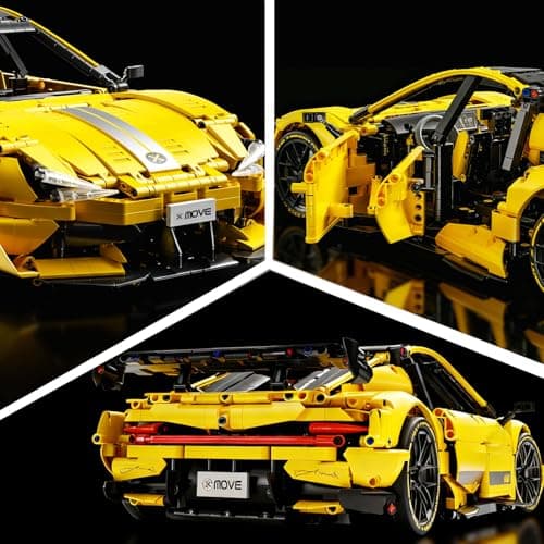 PIKARO Sports Race Car Building Set for Adults & Boys, 2143 Pieces 1:10 MOC Collectible Model Car Kit for Display, Racing DIY Kit Toy Set Birthday Gift for Kids Teens Ages 8-14 12-16 - Thumbnail 5