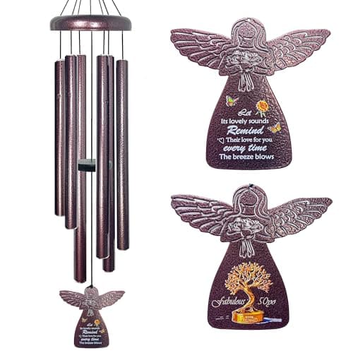 50th Birthday Gifts for Women - 32" Angel Aluminum Wind Chimes for Outside with Harmony Tone, Memorable 50th Birthday Gift for Mom, Unique Wind Chimes for Garden, Patios and Backyard Decor