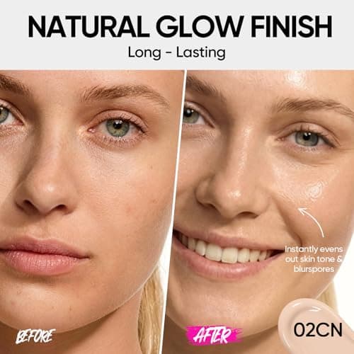 SKINTIFIC Pink Glow Cushion Foundation #2CN Cool Ivory| Medium Coverage, Natural Glow Finish, Moisturizing for Dry Skin, Lightweight, Long-Lasting & Oxidation-Resistant - Thumbnail 2