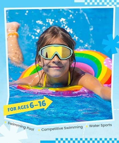 NSSIW Swim Goggles Swimming Kids-Goggles: Anti Fog No Leak with Nose Clip Earplugs for Girls Boys Youth 6-14 3 Pack - Thumbnail 2