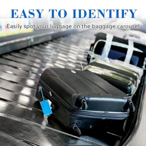10 Pack Luggage Tags for Suitcases, Airplane Travel Essentials for Flying, International Travel Must Haves, and Luggage Accessories by Sodsay - Thumbnail 2