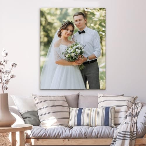 WayToLight Custom Canvas Prints with Your Photos, Canvas Wall Art for Friends, Couples and Weddings, Ideal for Bedroom, Office Decor (8" X 10") - Thumbnail 4