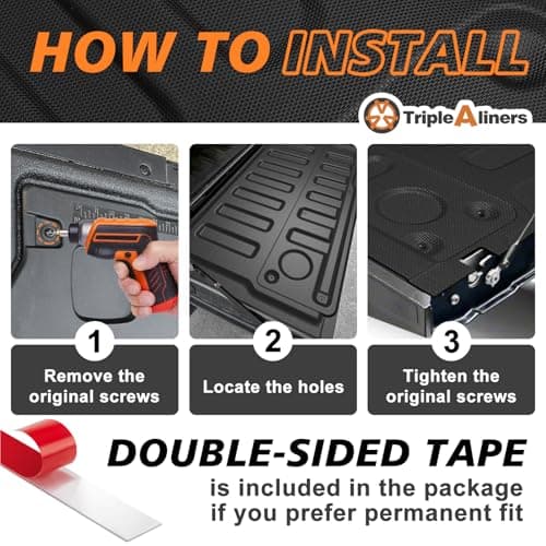 TripleAliners Truck Mat Compatible with 2019-2023 Ford Ranger Accessories, Tailgate Mat Custom Fit All Weather Protection Pickup Liner - Thumbnail 4