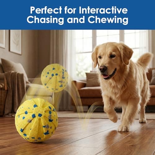 Interactive Dog Ball Toy for Medium Large Dogs, Durable E-TPU Bouncing Ball with Rechargeable Battery, Waterproof for Outdoor Play, Keeps Dogs Engaged (Orange) - Thumbnail 6