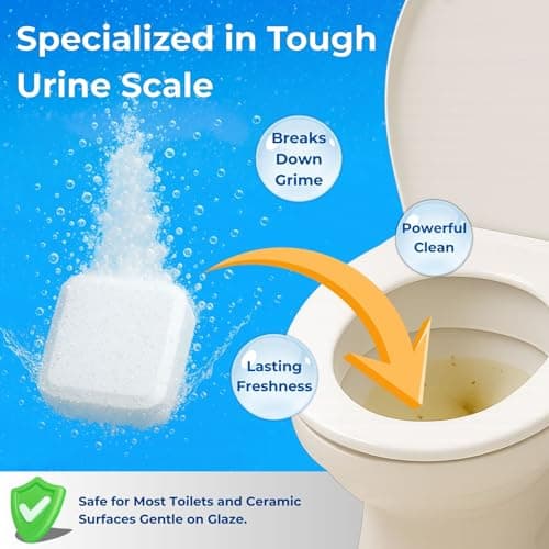 OceanBreezy Toilet Bowl Cleaner Tablets 24 Pcs, Household Toilet Cleaner with Bleach for Deodorizing & Septic-Safe Deep Cleaning, No Harsh Chemicals Powerful Stain Remover, Bathroom Cleaning Supplies - Thumbnail 2