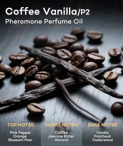 purefittech Pheromones Perfume Oil for Women, Long Lasting Coffee Vanilla Roll-on Fragrance, Pure Essential Oil Parfume, 0.34 fl oz (10ml) Travel Size, Made in USA - Thumbnail 2