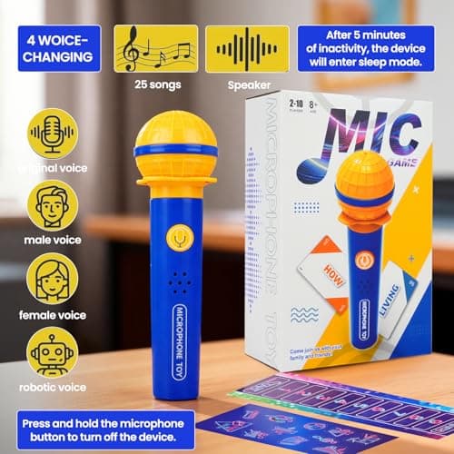 ATG Mic Karaoke Party Game - Real Mic - Hilarious Singing Challenge for Families & Friends with 260 Song Lyrics - Perfect for Birthday Parties & Games Nights 8 Years Old (2-10 Players) - Thumbnail 3