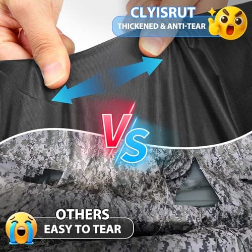 Clyisrut Waterproof Kayak Cover Accessories, Boat Outdoor Oxford Storage Marine Cockpit Dust Cover UV Protection Ultra Strong Sunblock Shield for Fishing Boat Kayak Canoe (13.4-14.7FT, Black) - Thumbnail 4
