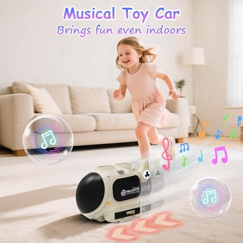 WhimsQuest 4-in-1 Kids Outdoor Game Toy, Auto Disc Launcher, Jump Dodge & Ring Toss, Interactive Sports Play for Boys & Girls (White) - Thumbnail 5
