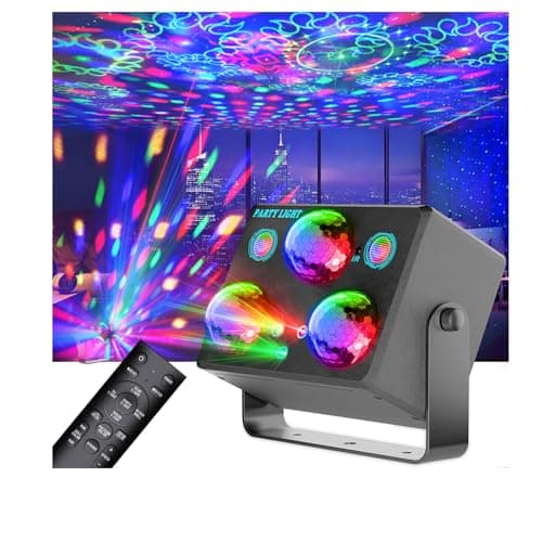 Party Lights,Disco DJ Strobe Light Rave Stage Projector Effect Dance Club Light Sound Activated with Remote Control for Parties Home Show KTV Pub Dance Christmas - Image 1