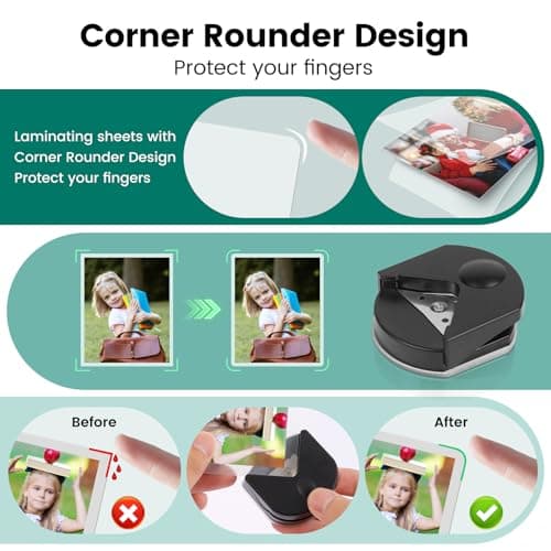 Laminator, A3 Laminator Machine with Built-in Trimmer, 70 Seconds Quick Warm-Up, Cold and Thermal Laminating with 50 Sheets, NTC Technology for Home Office School - Thumbnail 6