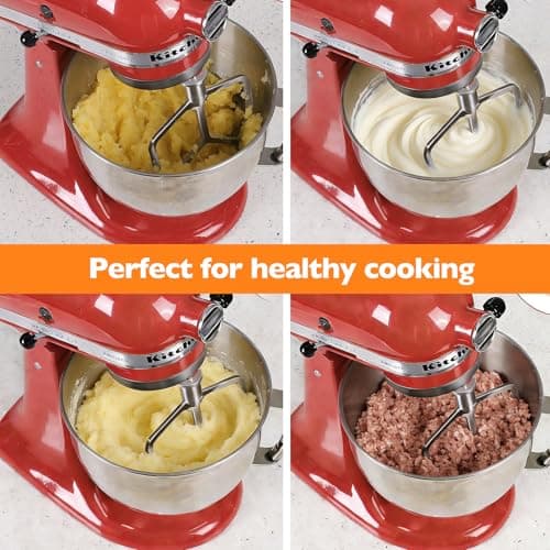 airkitrep Stainless Steel kitchen aid paddle attachment, kitchen aid paddle for mixer, 5plus/6 Qt Bowl-Lift Stand Mixers Attachment, Food Grade, Uncoated, Dishwasher Safe - Thumbnail 4
