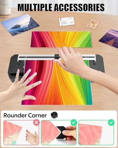 Laminator, A3 Laminator Machine with Built-in Trimmer, 70 Seconds Quick Warm-Up, Cold and Thermal Laminating with 50 Sheets, NTC Technology for Home Office School (A3+50pics) - Thumbnail 5