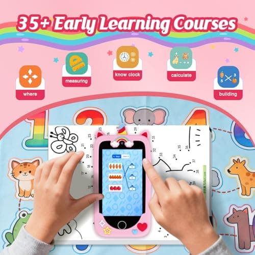 Kids Smart Phone for Boys & Girls, 3.97" Touchscreen Learning Toddler Toy Phone with Dual Camera, 200+ STEM Games, Music Player, Ideal Educational Gifts for Ages 3-10 Christmas, Birthday, Travel - Thumbnail 5
