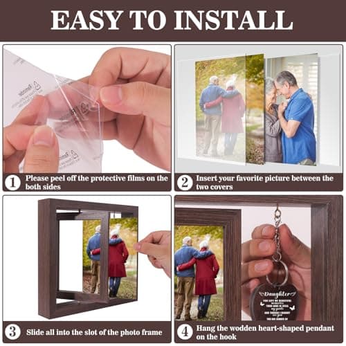 Boiveco Memorial Gifts for Loss of Daughter, Sympathy Gift for Loss of Daughter Memorial Picture Frame, In Memory of Daughter Grief Remembrance Bereavement Gifts for Loss of Daughter, Display Two 4x6 Photos - Thumbnail 5