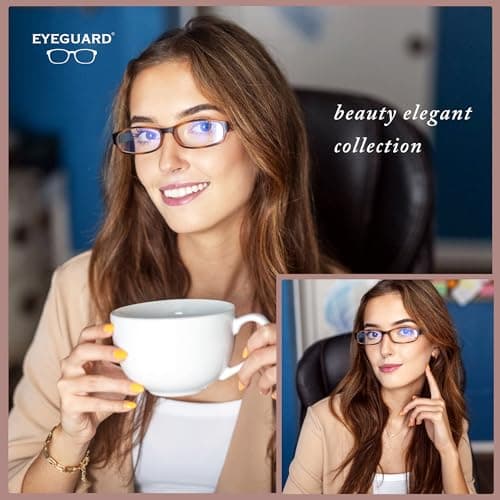 EYEGUARD 4 Pack Blue Light Reading Glasses for Women Computer Readers Fashion Spring Hinge Eyeglasses 2.75 - Thumbnail 2