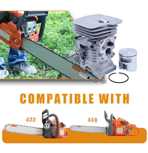 41mm 435 Cylinder Piston Kit ， For Husqvarna 435 435E 440 440E 435 II 440 II For Jonsered CS2240 Chainsaws - Complete Replacement Parts for OEM 504735101, 504735102, 504735103, 504735105 - Thumbnail 5