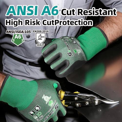 Schwer AIR-SKIN ANSI A6 Cut Resistant Gloves, AR3908 Cut Proof Glove, Ultra Thin Cutting Glove with Reinforced Thumb, Non-PFAS, Wire & Fiberglass Free, Comfort-Fit Work Glove for Mechanics, S, 1 Pair - Thumbnail 4