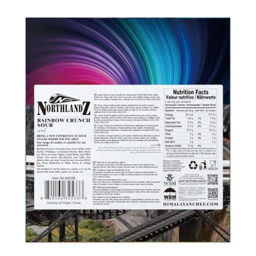 NORTHLANDZ Freeze Dried Candy | RAINBOW CRUNCH SOUR | Pack of 10 | Tangy Assorted Fruit Flavors | 1.5oz/each | Unique Crunchy Texture | Ideal Snack or Gift - Thumbnail 2