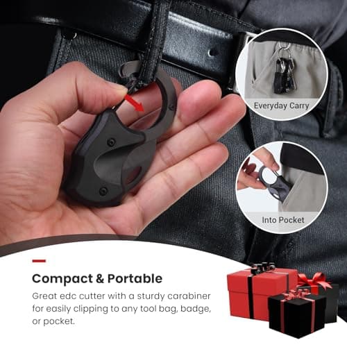 FUNBRO Small Pocket Knife Fathers Day Dad Gifts for Men, EDC Box Cutter, Anniversary & Birthday Gifts for Him, Mens Stocking Stuffers Gifts for Boyfriend Husband Grandpa from Daughter Wife Son - Thumbnail 4