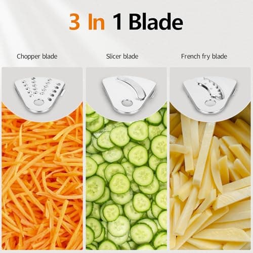 Camic Blender & Food Processor Combo,6 Functions for Smoothies,Chopping,Slicing,Shredding,Grinding,Dough,72-oz.Blender Pitche,64-oz. Processor Bowl,To-Go Cup,Grinder Cup (Silver-Upgraded Version) - Thumbnail 5