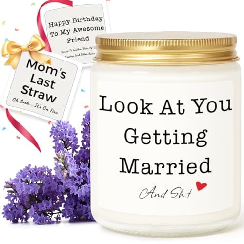 Funny Wedding Gifts for Women, Bridal Shower Gifts for Bride, Unique Engagement Gift for Couple, Bachelorette & Bride to Be, Best Friend, Her, Ideal Valentine's Day Gift with Replaceable Stickers - Image 1