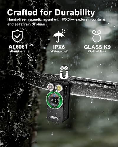 Godyga TorchEye RD 4-in-1 Smart EDC Flashlight with Laser Distance Measure 65ft, 650LM White & Red Light, Smart Display, Type-C Rechargeable, Magnetic Clip-on Light for Emergency, Indoor Measurement - Thumbnail 5