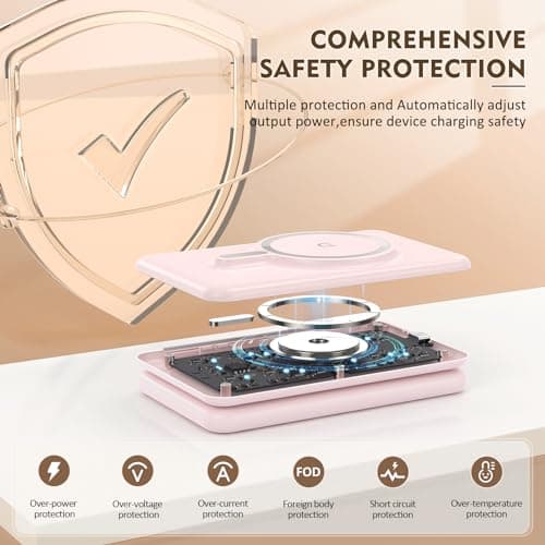 3 in 1 Wireless Charging Station for iPhone 17 16 15 14 13 12 Pro Max Plus – Foldable Magnetic Charger Pad for Apple Watch Series & AirPods – Fast Wireless Charging Dock for Travel & Home - Thumbnail 3