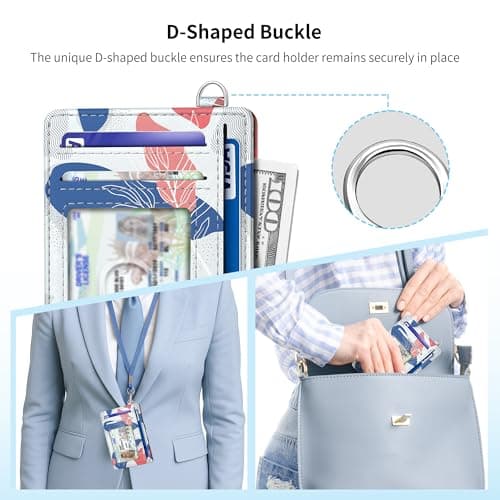 Mayski Slim Wallet, Credit Card Holder for Women, Minimalist Front Pocket RFID Blocking Card Cases, Small Wallet Women Men(Leaves1) - Thumbnail 3