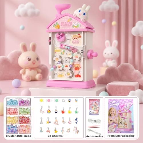 Bracelet Making Kit- Auto Beaded Jewelry Maker Toy Gift for Girls 6-12 - Thumbnail 3