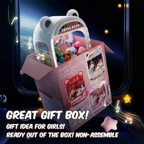 Skirfy Claws Machines for Kids,Unicorns Toys for Girls Age 6+,Mini Vending Machines with Squishyes Fidgets Toys,Candy Dispenser Machines,Claws Game, New Years Birthday Gifts - Thumbnail 3