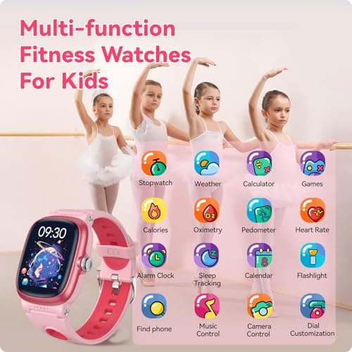 Smart Watch for Kids with Heart Rate Sleep Monitor, Games/Alarm/IP68 Waterproof Smart Watch for Boys Girls, Step Calorie Pedometer Activity Tracker, Kids Fitness Watch Birthday Gifts for Aged 4-16 - Thumbnail 6