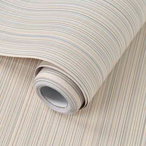 Naphite Grasscloth Peel and Stick Wallpaper Modern Textured Self-Adhesive Wallpaper Neutral Fabric Contact Paper for Cabinets Drawers Furniture Faux Linen Removable Bedroom Wall Decor 197inL 15.7inW - Image 1