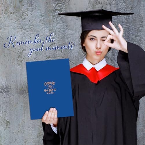 DYIRBIIY 18"X12" Graduation Signature Board - Class of 2026 - Grad Guest Book Alternative for College & High School Students, Congrats Graduate Gift, Party Favors & Decors(Blue) - A10 - Thumbnail 4