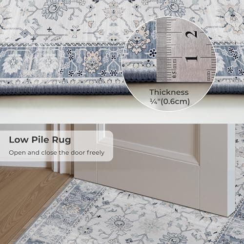 GRANNY SAYS Rug Runners for Hallways Non Slip, 2.6x8 Washable Runner Rug with Rubber Backing, Soft Low Pile Faux Wool Rug, Vintage Carpet Runners Rugs for Kitchen, Entryway, Living Room, Bathroom - Thumbnail 5