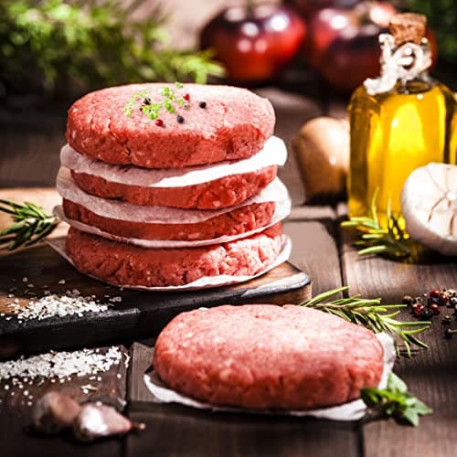 COOKWIN 7" Cast Iron Smash Burger Press Kit, Heavy-Duty Hamburger Smasher with Non-Slip Handles and 50 pcs Patty Paper, 2.1 lb Bacon Meat Weight Press for Steak, Smashburger, Grill and BBQs - Thumbnail 5