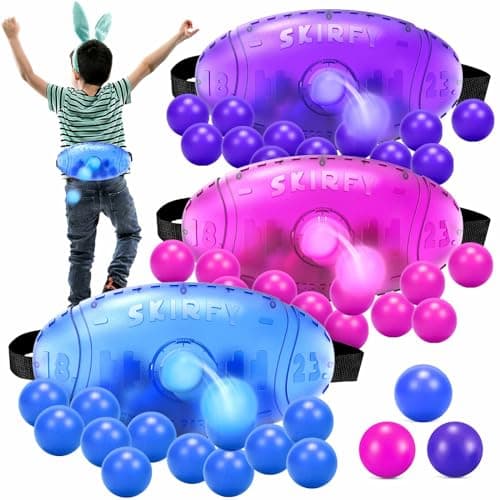Skirfy Outdoor Party Games for Kids Adults, Translucent 3 Pack Shaking Ball Toy with 60 Balls, Birthday Outdoor Indoor Toys, Family Carnival Birthday Carvinal Game for Boy Girl Age 4-12 - Image 1