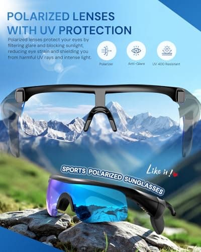 NICKLUC Bluetooth Sunglasses for Men & Women - Premium Clear Sound Open Ear Audio Glasses for Running Cycling, Polarized UV400, Anti-Slip Lightweight Comfort - Thumbnail 4