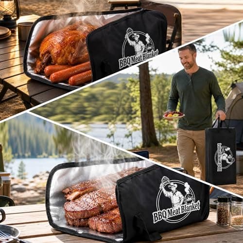 Roseek BBQ Meat Blanket Resting Brisket Bag Rugged 600D Oxford Leakproof Heat Pressed, Father's Day Birthday Wedding Gifts for Men Dad Husband Smoker&Grilling Accessories Backyard Camping Party(21") - Thumbnail 4