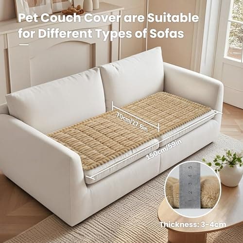 PIGLOG Pet Couch Cover Dogs Washable Couch Protector Non-Slip Dog Mat for Couches and Sofas Pet Friendly - Thumbnail 5