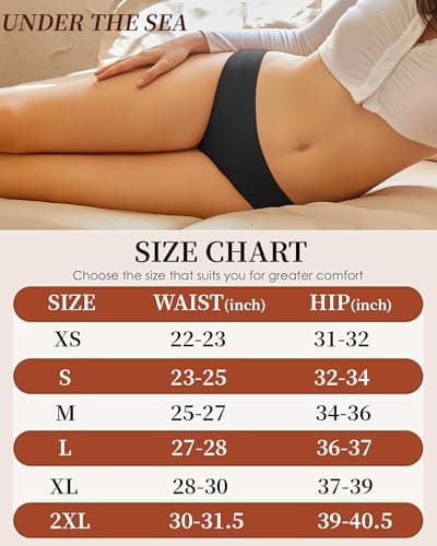 UNDER THE SEA Cotton Underwear for Women 6 Pack Sexy Bikini High Cut Soft Breathable Cheeky Panties Underwear Womens Lingerie - Thumbnail 6