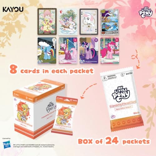 Kayou Friendship Eternal My Little Pony Moon Edition Cards, English Series 1 Card Set, Display Box of 24 Packs with 8 Cards Each - Thumbnail 2