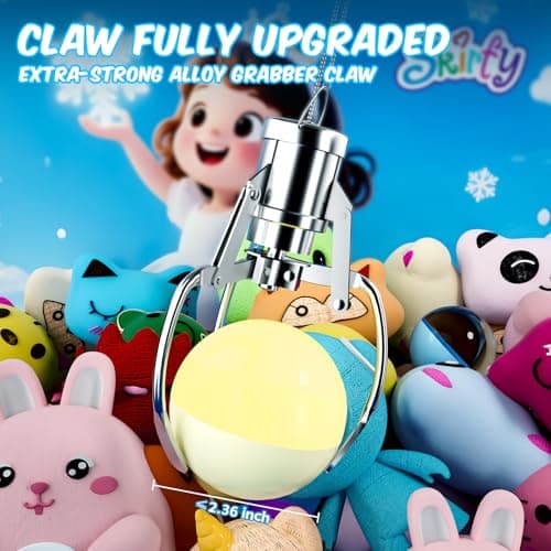 Skirfy Large Claws Machine Toy with Alloy Claw,LED Light & Adjustable Sound,16" Candy Dispenser Toys Mini Vending Machine for Kids Christmas Birthday Big Gifts for Girls Boys Ages 6+ - Thumbnail 4